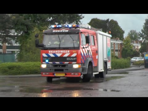 [Nieuwe sirene] P1, Brandweer Dokkum [TS 02-4233 & 02-4232] naar wateroverlast Betterwird Dokkum