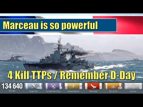 Marceau is so powerful | 4 Kill Random | World of Warships