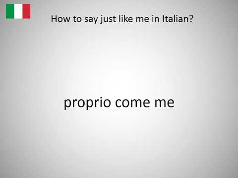 How to say just like me in Italian?