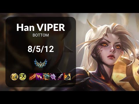 Han Viper Kai'Sa vs Aphelios BOTTOM - KR CHALLENGER Patch 15.12