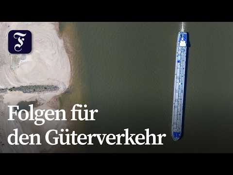 Video Thumbnail: Niedrige Rheinpegel erschweren Binnenschifffahrt