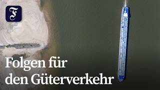 Niedrige Rheinpegel erschweren Binnenschifffahrt