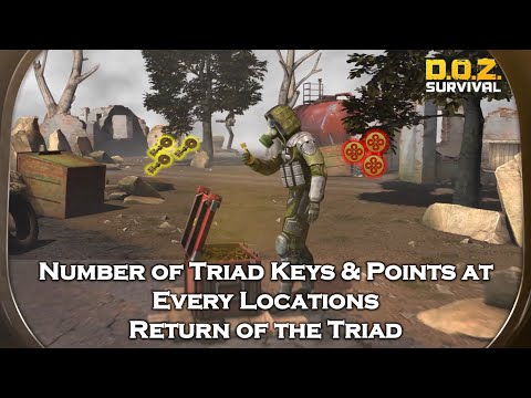 Number of Triad Keys & Points at Every Locations: Return of the Triad- Dawn of Zombies: Survival