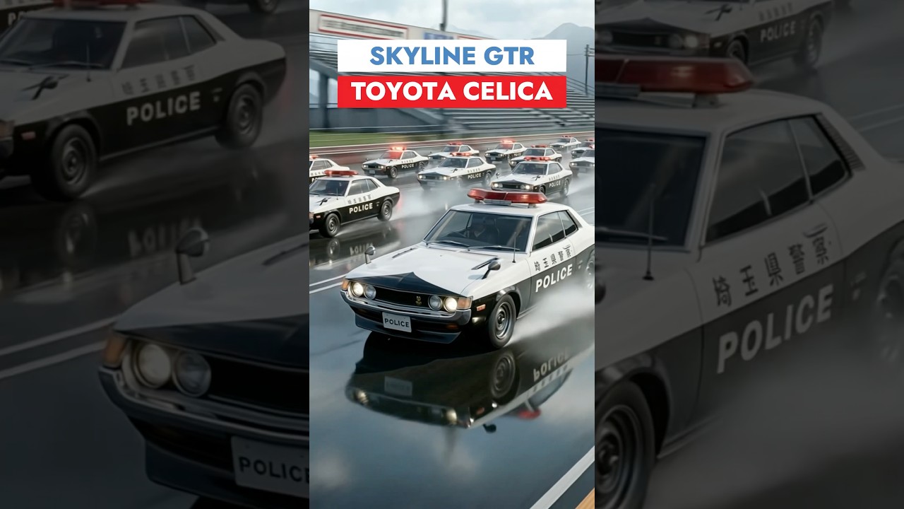 もしも初代スカイラインGT-R（ハコスカ）と初代セリカ（ダルマセリカ）が日本のパトカーだったら…？🚓✨
