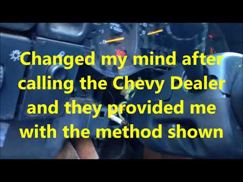 Vehicle Anti Theft System Reset Override Technique-GMC Sierra or Silverado