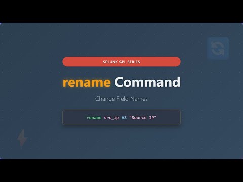 Splunk Rename Fields