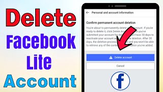 How to delete facebook lite account permanently 2024 | how to delete facebook lite id Iphone android