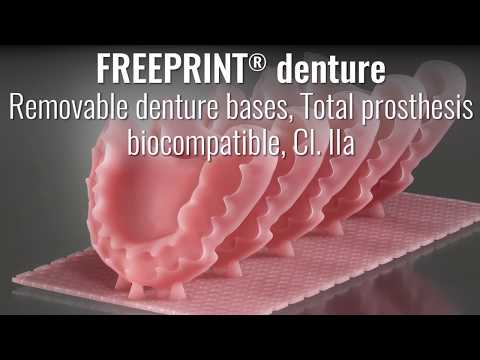 Freeprint® denture – 3D printing of full dentures with biocompatible DETAX resin