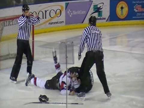 USHL Hockey Fight - Fargo vs Waterloo