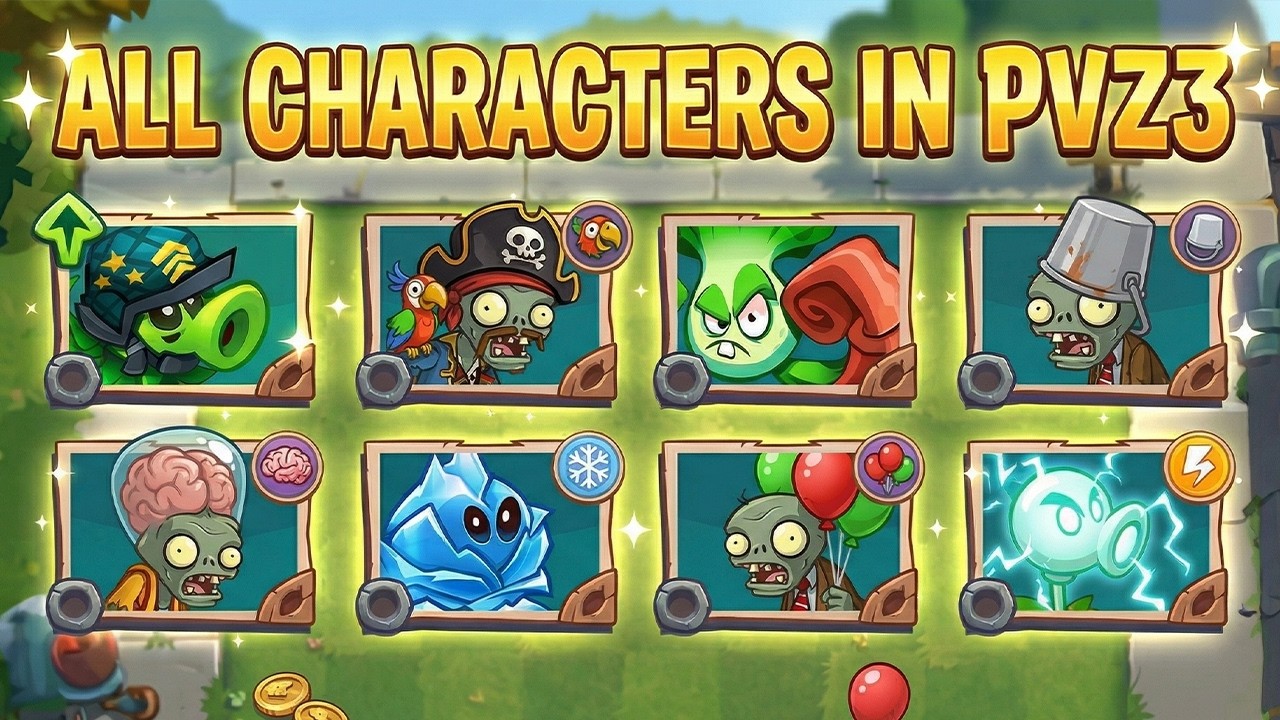 Plants Vs. Zombies 3 Evolved - All Characters