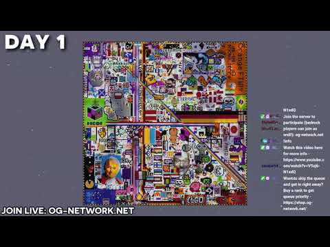 Minecraft r/place Experiment Timelapse (7 Days, 560k+ Blocks)