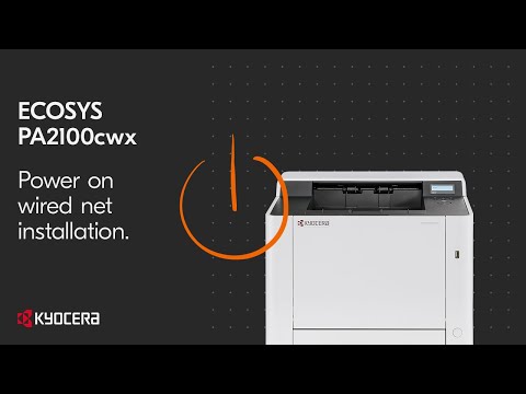Kyocera PA2101cwx — первое включение и проводная сеть