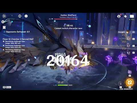 Physical Zhongli 1 rotate abyss 12 wolflord in 34s