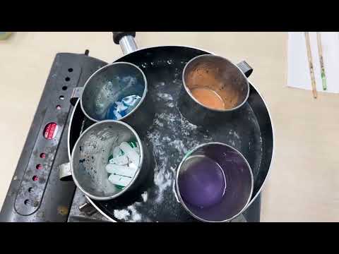 理学科 地層ろうそく制作