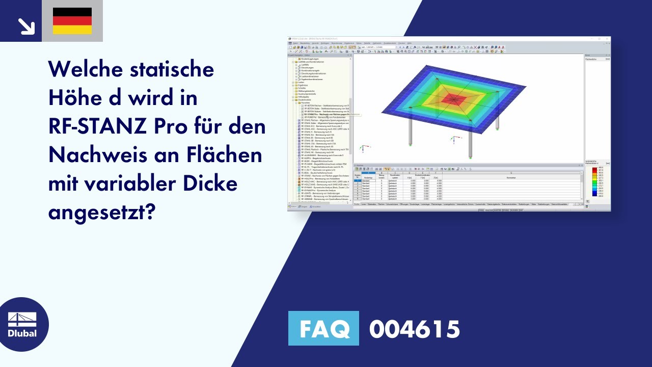 FAQ 004615 | Welche statische Höhe d wird in RF-STANZ Pro für den Nachweis an Flächen mit variabl...