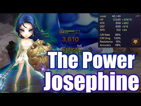 【Summoners War | Curry's RTA】The Power Josephine, she is anti control and stun machine!!