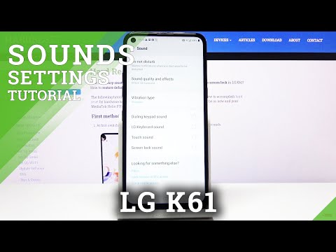 How to Disable/Enable Touch Sounds in LG K61 - Activate Beeping Tones