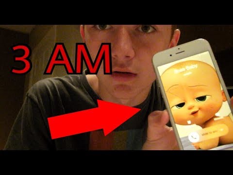 (BOSS BABY BROKE INTO MY HOUSE) BOSS BABY CALLED ME AT 3AM ( 3 AM CHALLENGE) SO CREEPY!!