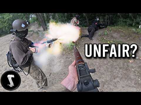 Guy Brings a M2A1 Flamethrower to Airsoft Game and LIGHTS UP EVERYONE