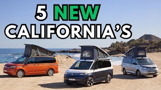 All NEW Volkswagen California Campervans - FIVE of them