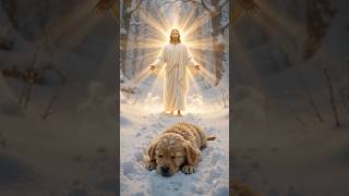 The Puppy Was Lost In The Blizzard… Then Jesus Became His Guide 😭❄️✝️ #jesus #bible #god #oração #fé