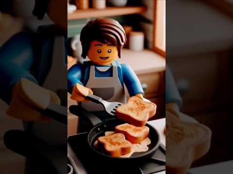 French Toast Voila 🃏#DreamScreenAI #parody #lego #frenchtoast #voiceover #cooking #ai #shorts