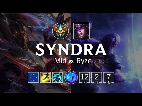 Syndra Mid vs Ryze - EUW Challenger Patch 8.9
