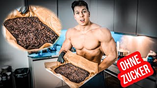 Riesen Protein Brownie ohne Mehl & Zucker! (Mega lecker und vegan)
