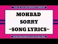 Mohbad Sorry Song Lyrics Naija Extra Lyrics