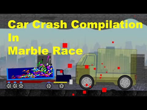 marble race : Car CRASH Compilation  -  Stay On The Truck -  Survival Marble Race In Algodoo