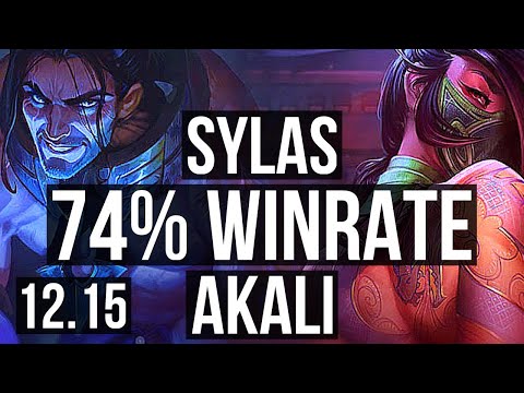 SYLAS vs AKALI (TOP) | 74% winrate, 3/0/5 | EUW Grandmaster | 12.15