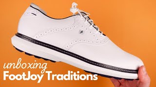 Unboxing the stunning FootJoy Traditions Men's Golf Shoes (ASMR)