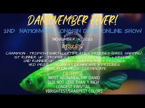 2nd Danio Fish Community Nationwide Longfin Danio Show Online 2022 Participants!!!