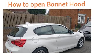 How to open the Bonnet Hood on BMW 1 - 3 - 2 - 5 series 2012 to 2020