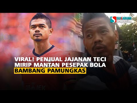 Viral! Penjual Jajanan Teci Mirip Mantan Pesepak Bola Bambang Pamungkas
