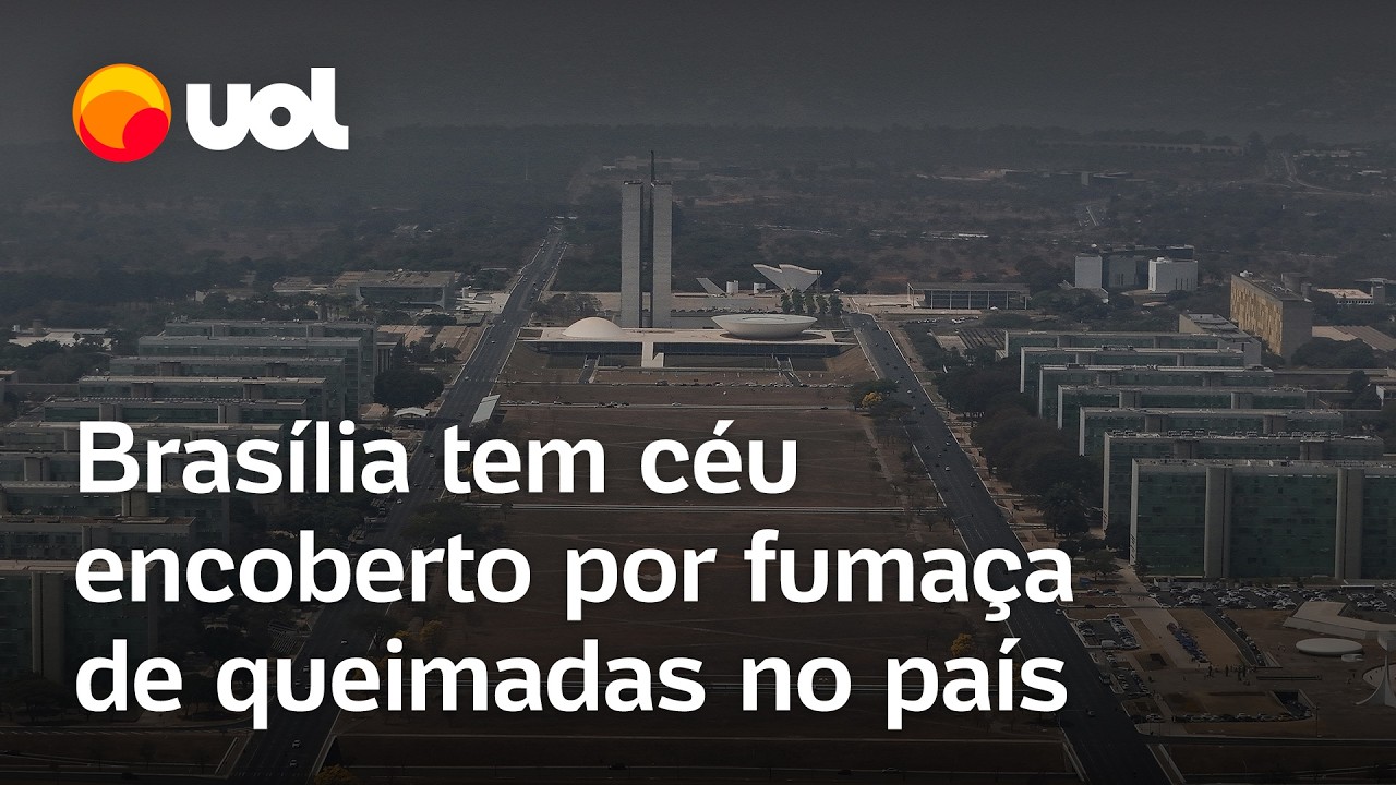 Fumaça em Brasília: Regiões do DF têm céu encoberto por fumaça em meio às queimadas; veja vídeos