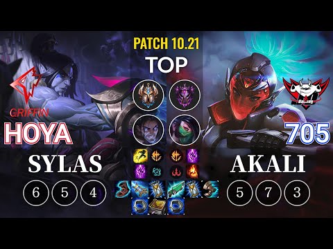 GRF Hoya Sylas vs JDG 705 Akali Top - KR Patch 10.21