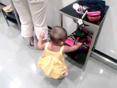 wajeeha walking first time