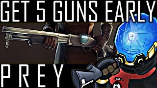 5 Guns You Can Get Early | Disruptor, Gloo Gun, Shotgun, Boltcaster & Silenced Pistol - PREY 2017