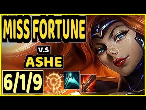 BMAV (MISS FORTUNE) vs ASHE - 6/1/9 KDA BOTTOM ADC GAMEPLAY - KR Ranked GRANDMASTER