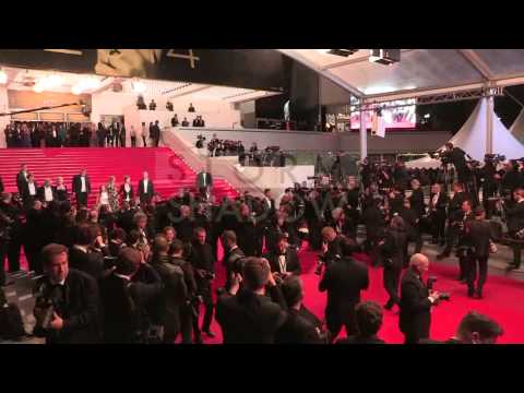 The Homesman cast exiting the red carpet after the screening in Cannes