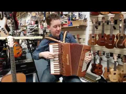 Mark plays a 343MW Serenellini 96 Bass Accordion @ Hobgoblin Music Birmingham