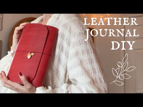 how to make a louise carmen style leather journal 🖋️🕯️ ex. travelers notebook, paper republic (easy)