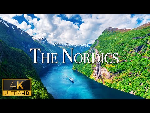 FLYING OVER THE NORDICS (4K UHD) - Soothing Music With Stunning Beautiful Nature Film For Relaxation