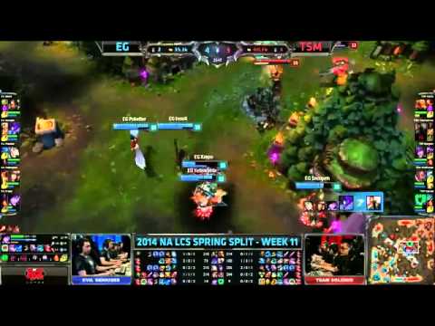 EG Pobelter Ahri VS TSM Bjergsen Syndra Highlights   2014 NA LCS Spring W11D1 MUST SEE