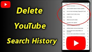 How to Delete Search History on YouTube App [ YouTube New Update ] | Clear YouTube Search History