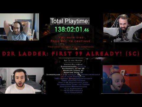 D2R CLIPS S2E03 - FIRST 99 OF THE LADDER FOR (SC), HC DEATHS, BACK TO BACK RUNEWORD ROLLS & MORE!