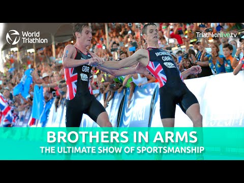 Jonny Brownlee saves brother Alistair from collapsing near finish line and helps him complete race