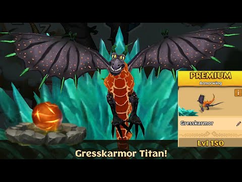 Premium "Gresskarmor" Max Level 150 Titan Mode - Premium Armorwing - Dragons:Rise of Berk