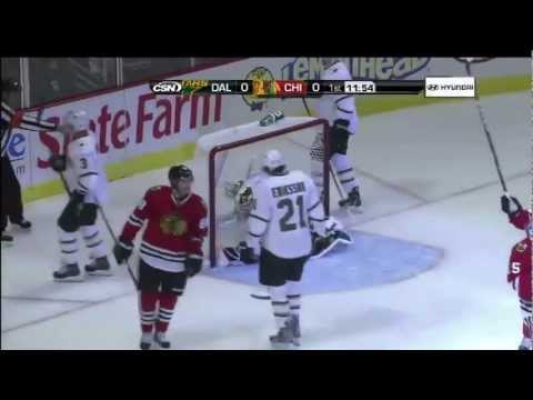 Andrew Brunette's First Goal As A Blackhawk! (10/8/11) [HD]
